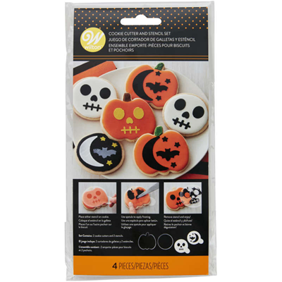Wilton Happy Halloween Cookie Cutter and Stencil Set