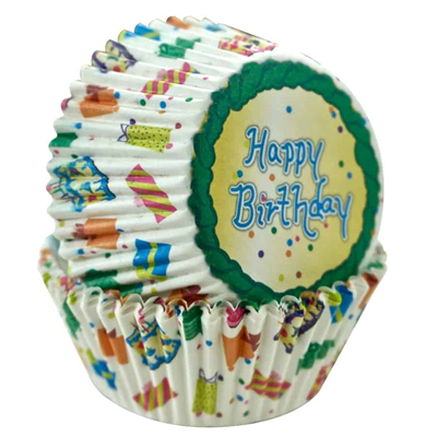 Cupcake Liners - Happy Birthday 