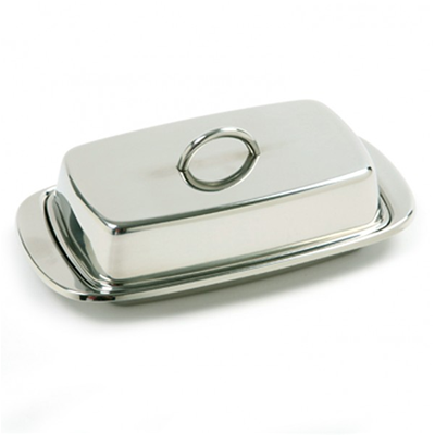 Norpro Stainless Steel Double Covered Butter Dish 
