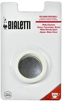 Bialetti Replacement Gasket & Filter for 3 Cup Espresso Maker
