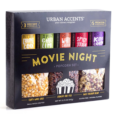 Urban Accents Movie Night Popcorn Gift Set Collection 
