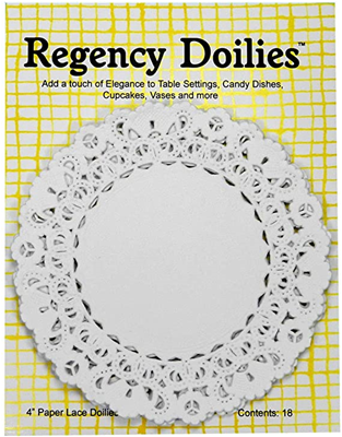 Regency Wraps 4" White Elegant Paper Lace Doilies 4"