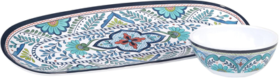 Certified International Oval Tray with Dip Bowl Set - Talavera 