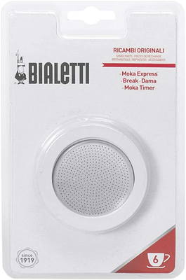 Bialetti Replacement Gasket & Filter for 6 Cup Espresso Maker  