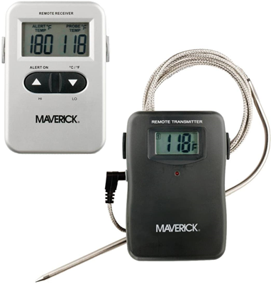 Maverick Programmable Remote Digital Wireless Thermometer With LCD Transmitter