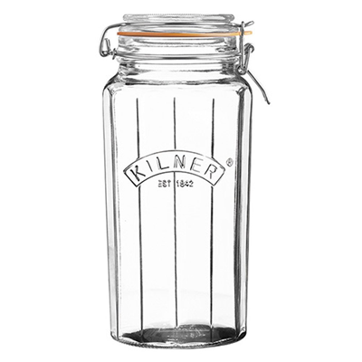 Kilner Facetted Tall Clip Top Jar 63.5 fl oz.  