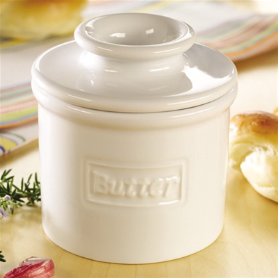 Cafe Collection Butter Bell Crocks - Matte White 