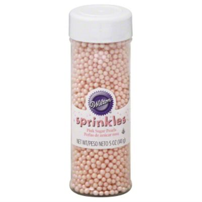 WILTON SUGAR PEARLS PINK 5OZ