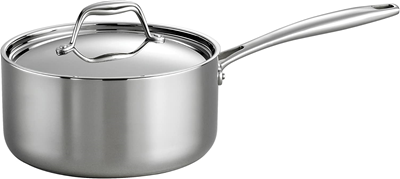 Tramontina Gourmet Stainless Steel Tri-Ply Clad 3-qt Saucepan with Lid 