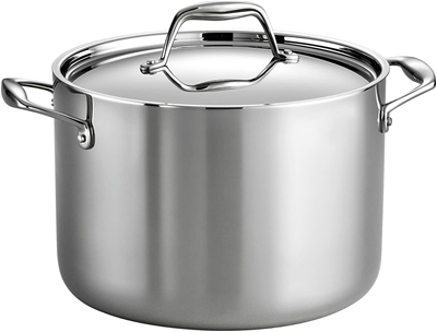 Tramontina Gourmet Stainless Steel Tri-Ply Clad 8-qt Sauce Pot with Lid 
