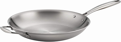 Tramontina Gourmet Stainless Steel Tri-Ply Clad 12" Fry Pan with Helper Handle 