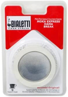 Bialetti Replacement Gasket & Filter for 9 Cup Espresso Maker  