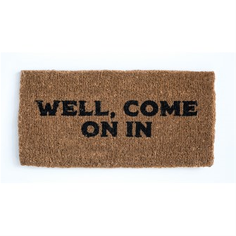 Coir Doormat - "Well Come On In" 