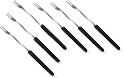 Swissmar Cheese Fondue Fork Set - Black 