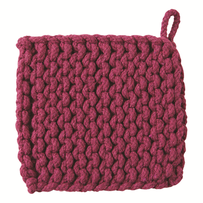 TAG Crochet Trivet - Plum