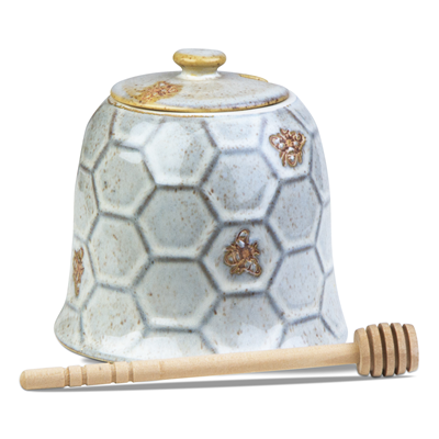 TAG Beehive Honey Pot and Dipper Set