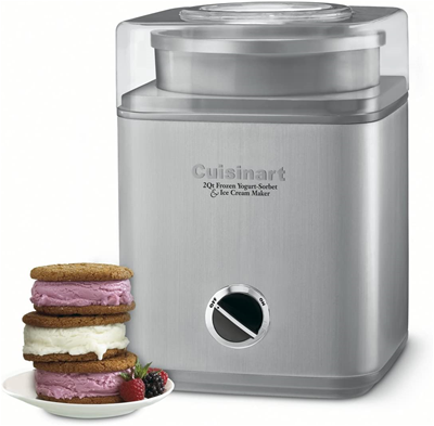 Cuisinart Pure Indulgence 2-Quart Automatic Frozen Yogurt, Sorbet, and Ice Cream Maker - Silver  