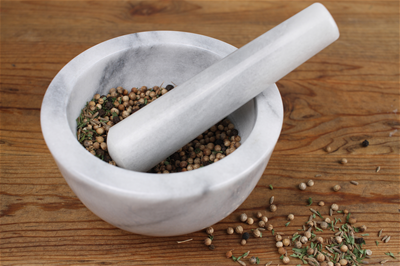 RSVP White Marble Mortar & Pestle