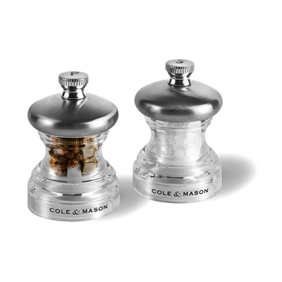 Cole & Mason Acrylic 2.5" Salt & Pepper Mill Set