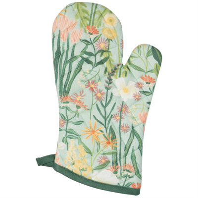 Now Designs Bees & Blooms Spruce Oven Mitt