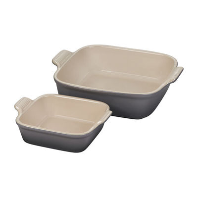 Le Creuset Heritage Square Baking Dishes - Set of 2 - Oyster