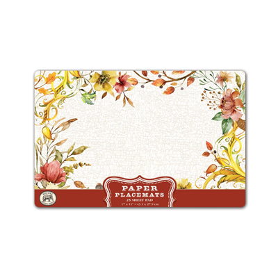 Michel Design Works Fall Flowers Paper Placemats 
