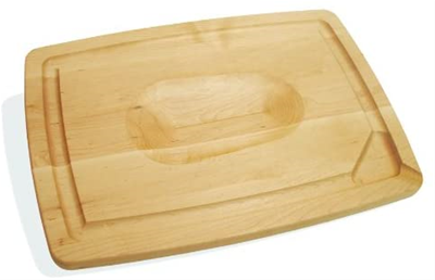 J.K. Adams 16-Inch-by-12-Inch Maple Wood Double-Sided Pour Spout Carving Board  