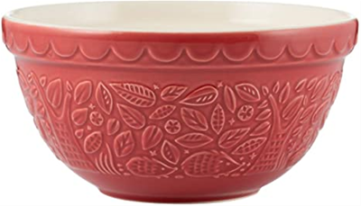 Mason Cash In the Forest Red Hedgehog Embossed Mixing Bowl - 1.25 Quart 