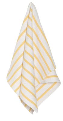 Basketweave Kitchen Towel - Lemon Yellow