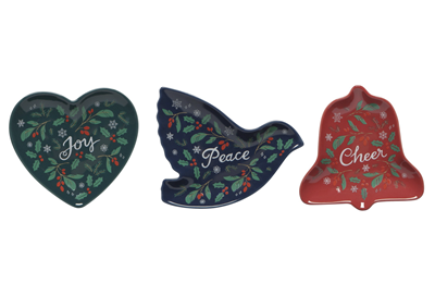 Now Designs Holiday Shaped Dish (Set of 3)