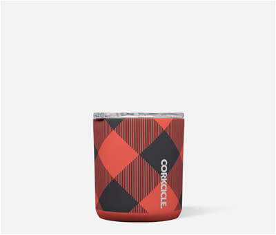 Corkcicle Holiday Buzz Cup - Plaid Red