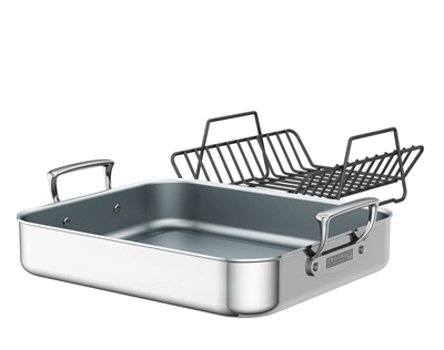 Zwilling Polished Stainless Steel Non-Stick Roaster with Rack