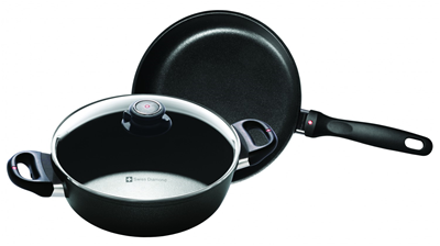 Swiss Diamond XD Non Stick 3 Piece Set: Fry Pan and Saute Pan