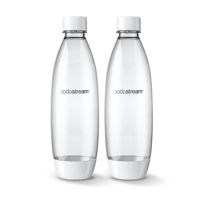 Sodastream Slim White Dishwasher Safe Bottles - Set of 2