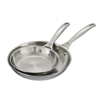 Le Creuset Signature Stainless Steel 2-Piece Fry Pan Set - 8" & 10"
