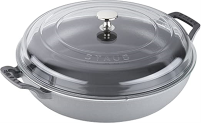 Staub 3.5-qt Braiser with Glass Lid - Graphite