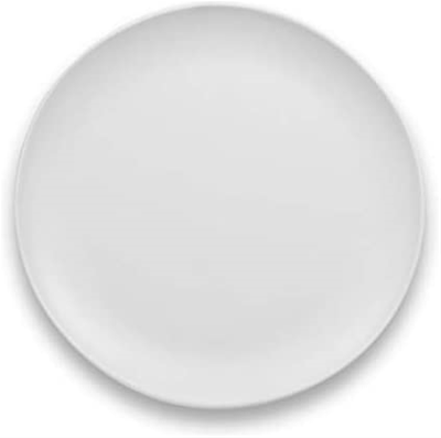 TarHong Melamine Matte Craft Coupe Dinner Plate - White 